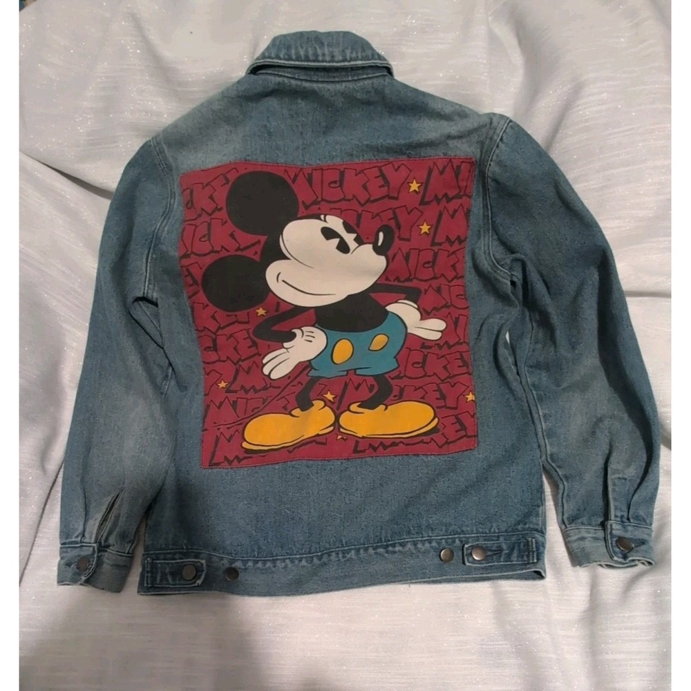 VTG‎ Disney Mickey Mouse Forever 21 Collection Men's Denim Jacket Size S